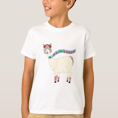 Llama Christmas Fa la llama la T_Shirt