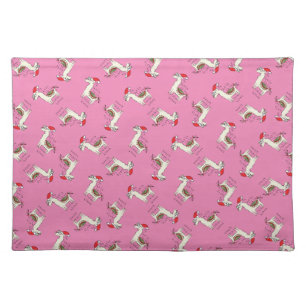 Llama Christmas Kids Cute Funny Cloth Placemat