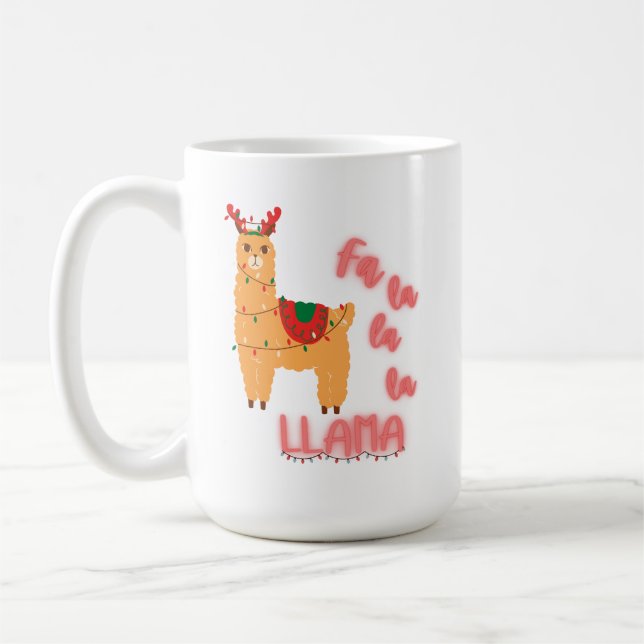 Llama Christmas Mug (Left)