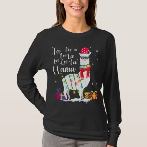 Llama Christmas Sweater Fa_La_La Lama Funny X_Mas