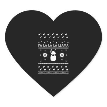 Llama Christmas Sweater Shirt Heart Sticker Llama Christmas Sweater Shirt Heart Sticker