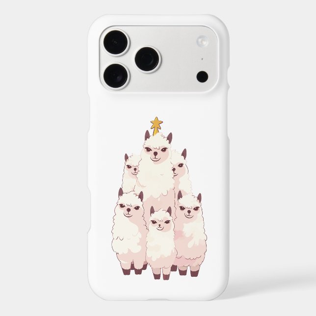 LLAMA CHRISTMAS TREE  IPHONE CASE (Back)