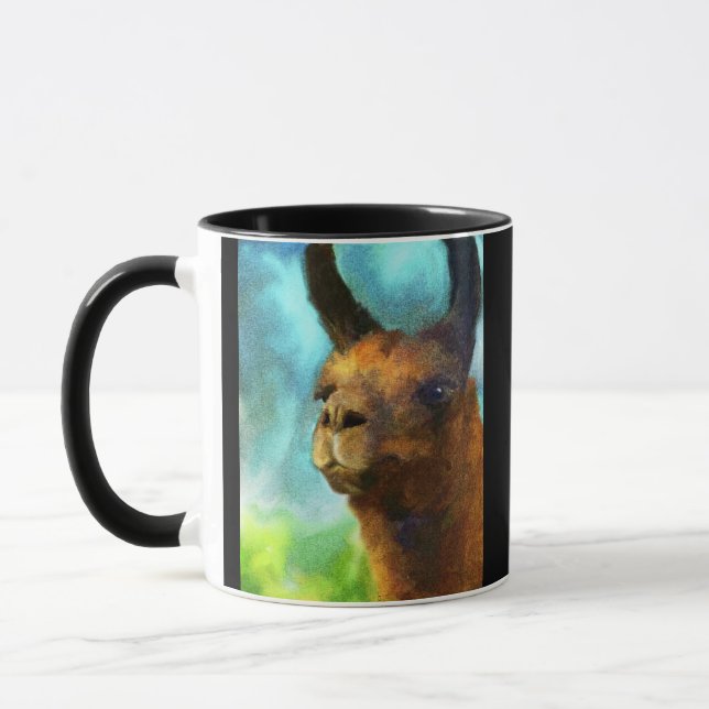 Llama Collectible Art Coffee Mug (Left)