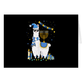 Llama Cute Alpaca Chanukah Holiday Menorah Hanukka Cards