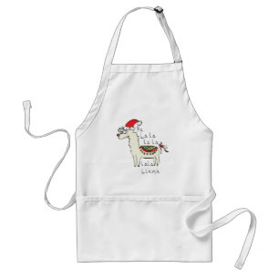 Llama Cute Funny Christmas Holiday Adult Apron