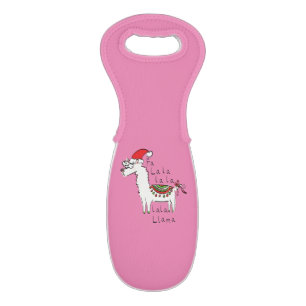 Llama Cute Funny Christmas Holiday Wine Bag