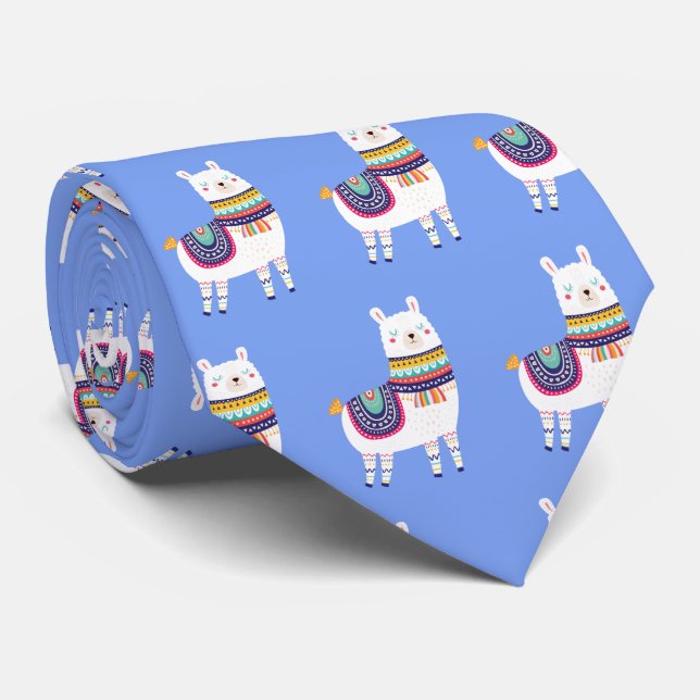 Llama Cute Neck Tie (Rolled)