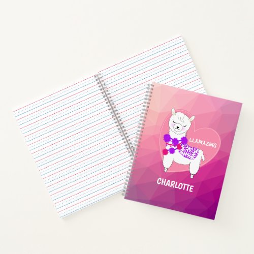 Llama Cute Personalized Notebook