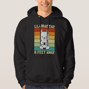 Llama Cute Retro Style Alpaca Graphic Plus Size Hoodie