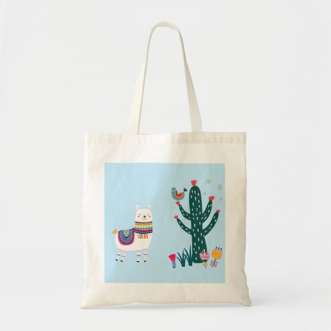 Llama Cute Tote Bag (Front)