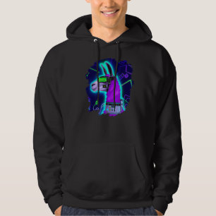 Llama Cyborg Robot Llama Cool Artistic Retro Alpac Hoodie