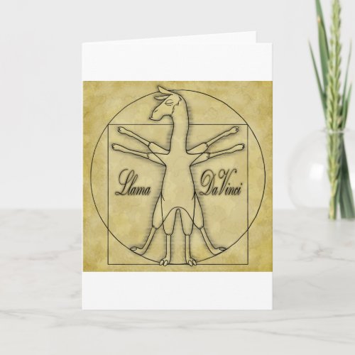 Llama Da Vinci Card