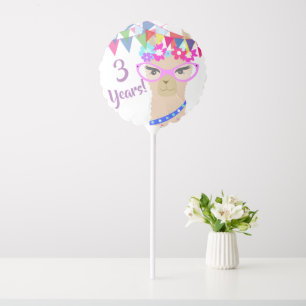 Llama diva happy birthday balloon