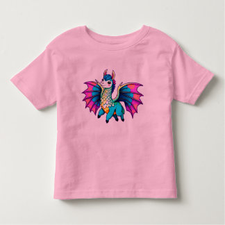 llama dragon cute whimsical toddler t-shirt