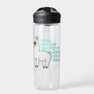 Llama Drama Dysautonomia Awareness Water Bottle