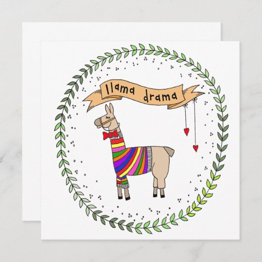 Llama Drama Illustration (Front/Back)