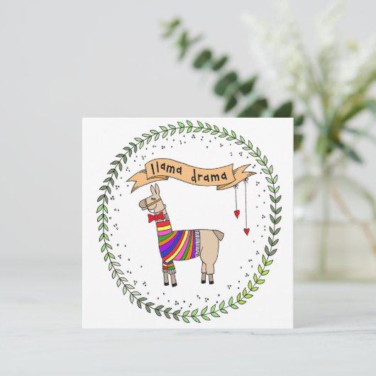 Llama Drama Illustration (Standing Front)