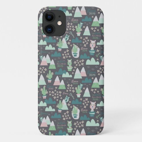 Llama Drama Queen Living the Llifestyle iPhone 11 Case