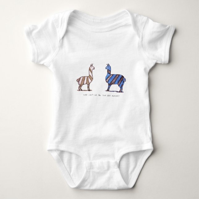 llama dress baby bodysuit (Front)