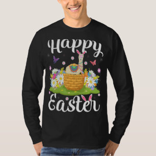 Llama Easter Egg Hunting Floral Llama Easter Sunda T-Shirt