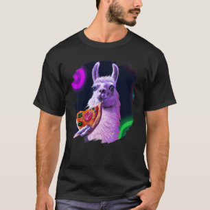 Llama Eating Pizza Cool Pizza Llamas T-Shirt