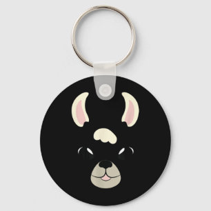 Llama Face Halloween Costume Alpaca Lovers Keychain