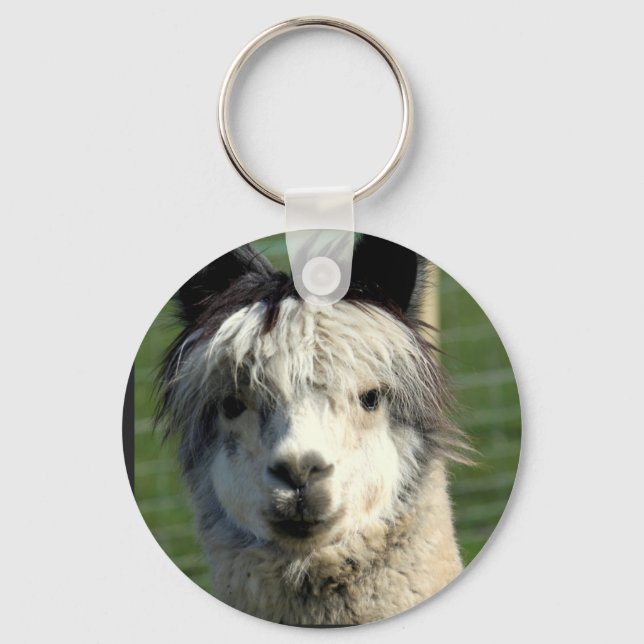 Llama Face Keychain (Front)