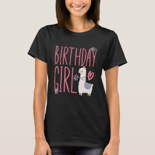 Llama Farm Animals - Birthday Girl T-Shirt