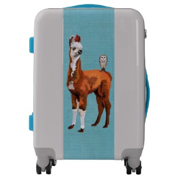 Llama & Feathers Luggage by Greyszoo at Zazzle