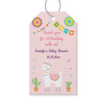 Llama Fiesta Cactus Baby Shower Gift Tags