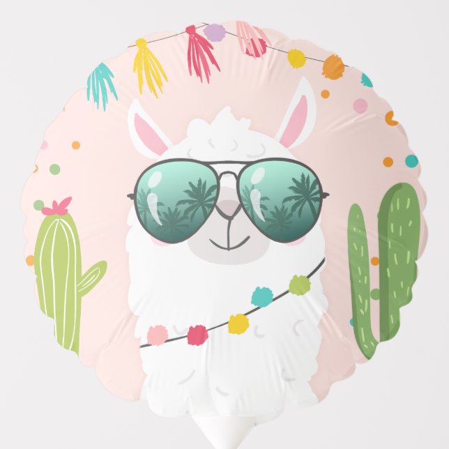 LLama Fiesta Decor Birthday Girl Party Mexican Balloon (Front)