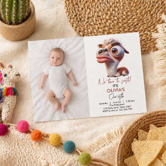 Llama Fiesta Funny Caricature 1st Birthday Invitation