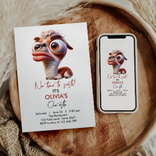 Llama Fiesta Funny Caricature 1st Birthday Invitation