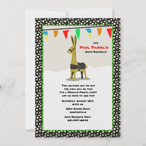 Llama Fiesta Party Invitation