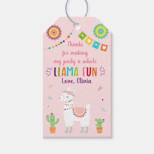 Llama Fiesta Whole Llama Fun Birthday Gift Tags