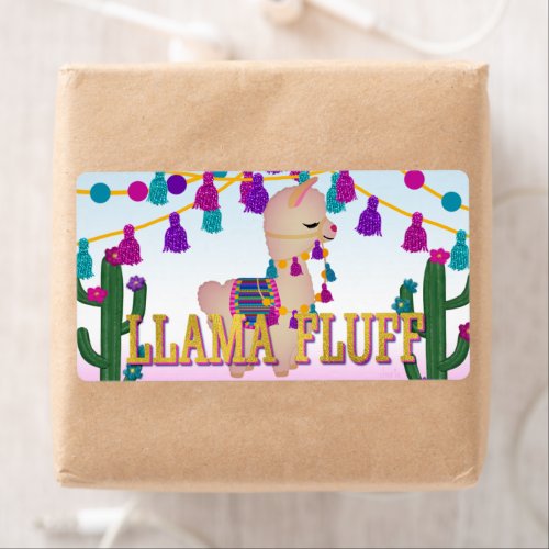 LLAMA FLUFF  Treat Bag Topper Stickers