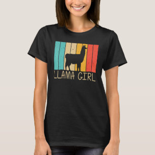 Llama For Girls Kids Alpaca Farming Zookeeper Peru T-Shirt