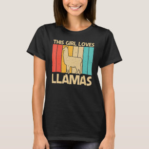 Llama For Girls Women Llama Farm Animal 1 T-Shirt