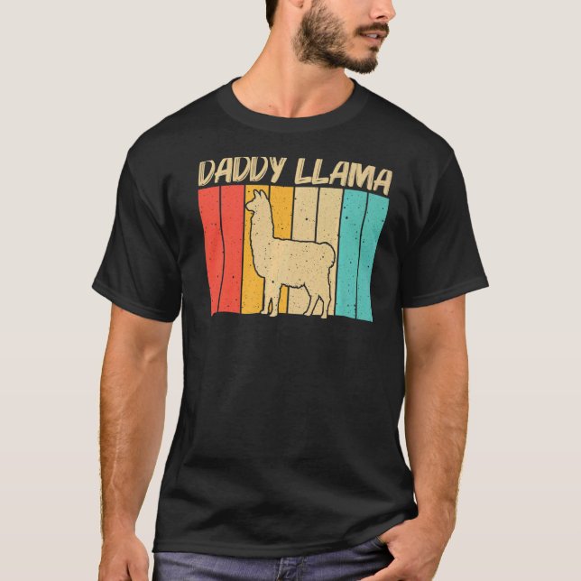 Llama For Men Boys Dad Llama Farm Animal T-Shirt (Front)