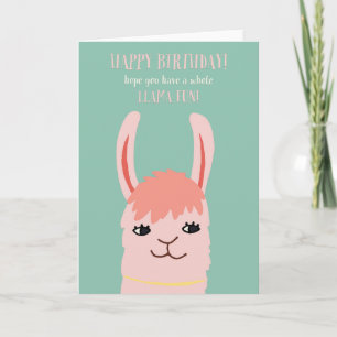 Llama Fun Birthday Card