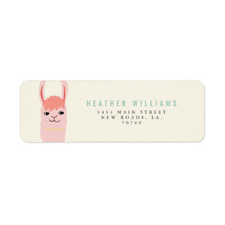 Llama Fun Birthday Label