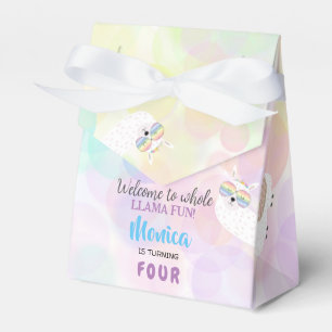 LLama fun, colorful kids birthday Favor Boxes