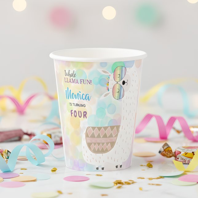 LLama fun,  kids birthday Paper Cups (Creator Uploaded)