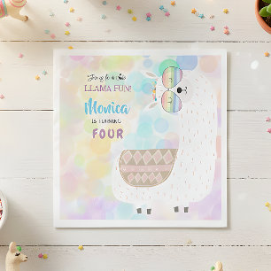 LLama fun no drama birthday Napkins