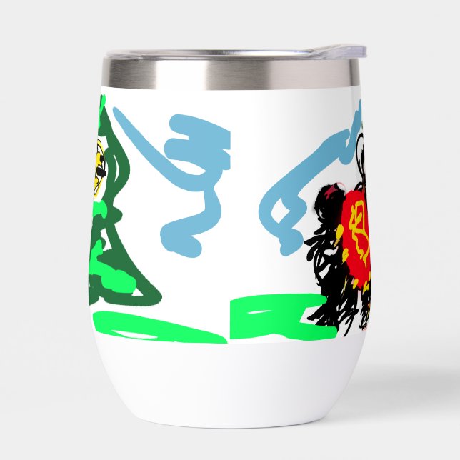 Llama  fun   thermal wine tumbler (Left)