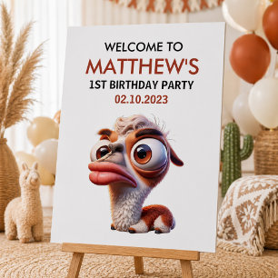 llama funny Caricatures Mexican 1st Birthday Foam Board