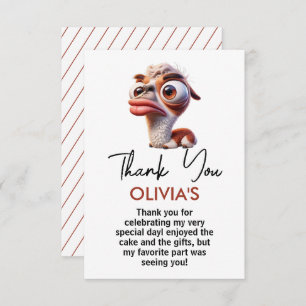 llama funny Caricatures Mexican 1st Birthday Thank You Card