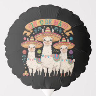 Llama Funny Cinco De Mayo Fiesta Party Balloon