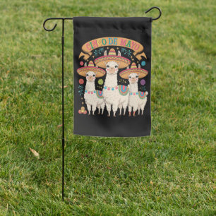 Llama Funny Cinco De Mayo Fiesta Party Garden Flag