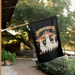 Llama Funny Cinco De Mayo Fiesta Party House Flag